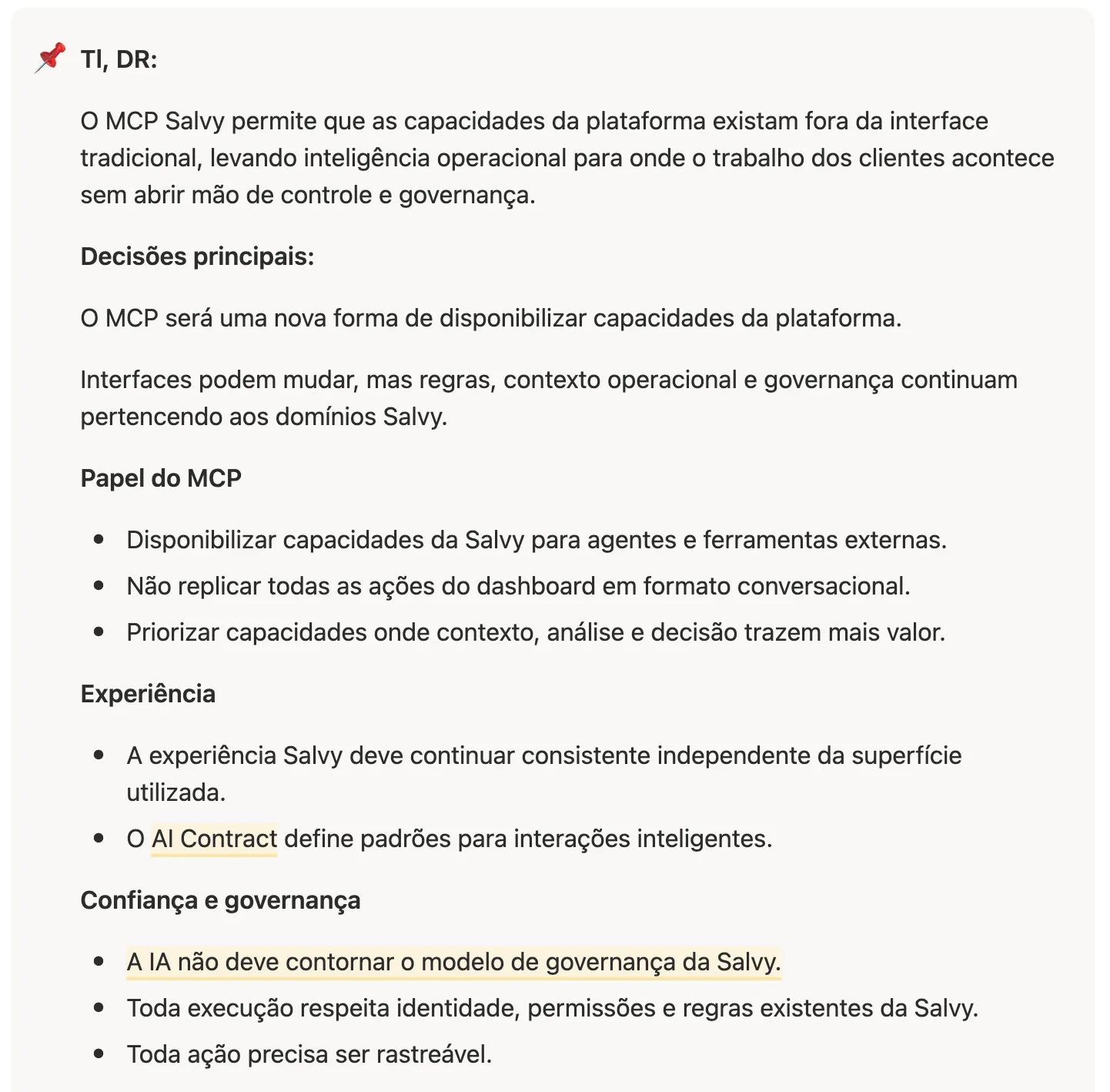 Print do documento de Shaping do MCP no Notion
